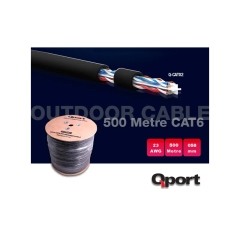 QPORT Q-CATO2 CAT6 23 AWG UTP 500M OUTDOOR KABLO