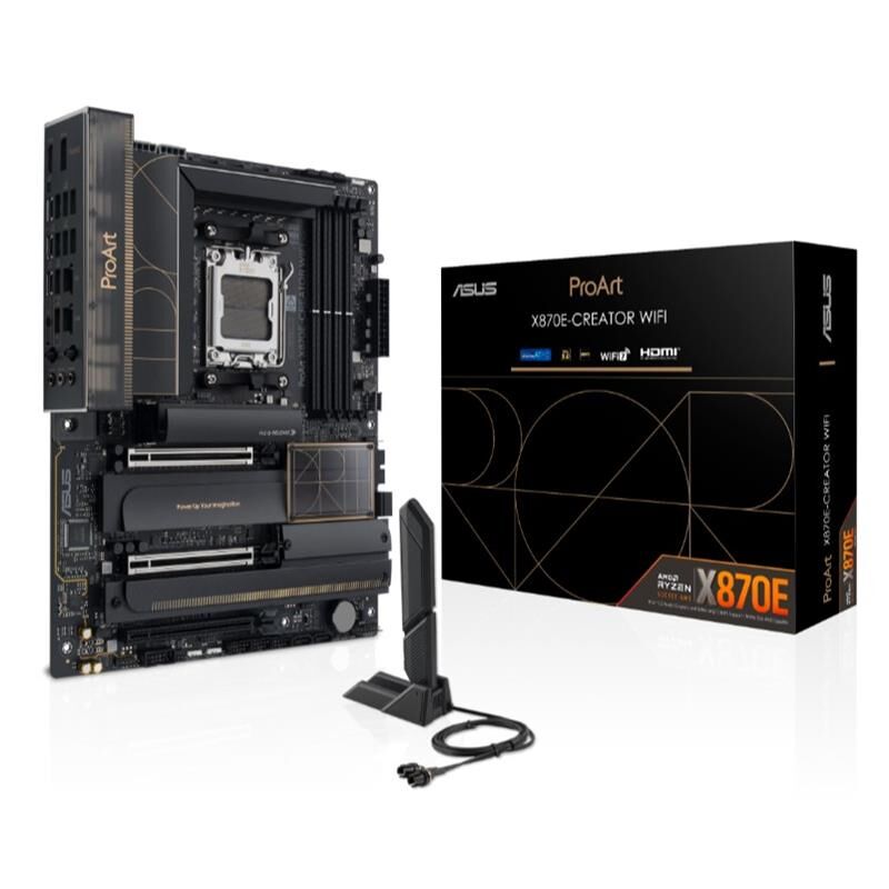 ASUS PROART X870E-CREATOR WIFI DDR5 8000MT/S 1XHDMI TYPE-C 4XM.2 ATX AM5 (AMD AM5 9000/8000/7000 SERİLERİ İLE UYUMLU)