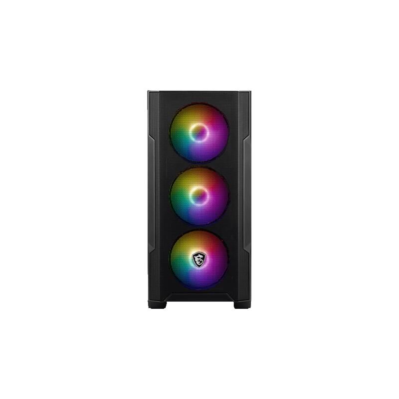 MSI MAG FORGE M100R TEMPERLI CAM ARGB PSU YOK 3X120MM 1X120MM ARGB FAN GAMING KASA SİYAH