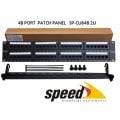 SPEED SP-CU648 2U 48 PORT CAT6 DOLU UTP PATCH PANEL + KABLO DÜZENLEYİCİ