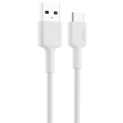 AUKEY CB-CD30-WH NAYLON ÖRGÜLÜ USB-A TYPE-C ŞARJ KABLOSU 0.9MT