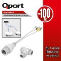 QPORT Q-SPLPOE1 POE SPLITTER 2-İN-1 AĞ KONNEKTÖRÜ+ 3 YOLLU RJ45 KONNEKTÖRÜ