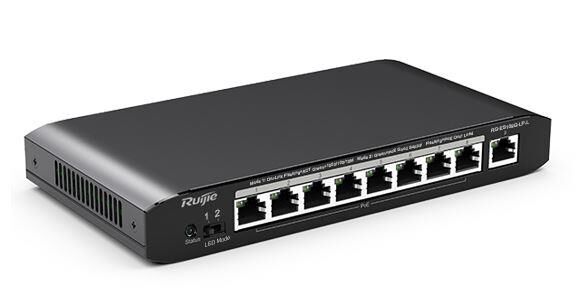 RUIJIE REYEE RG-ES109G-LP-L 8 PORT GIGABIT+1 PORT GIGABIT UPLINK 54W POE SWITCH