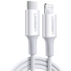 UGREEN TYPE-C TO LIGHTNING 3A PD MFİ SERTİFİKALI HIZLI ŞARJ KABLOSU 1 MT BEYAZ 10493