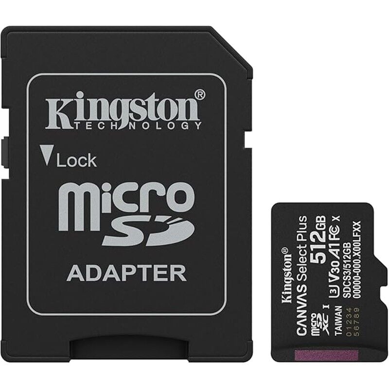 512 GB KINGSTON MICRO SD CL10 SDCS3/512GB